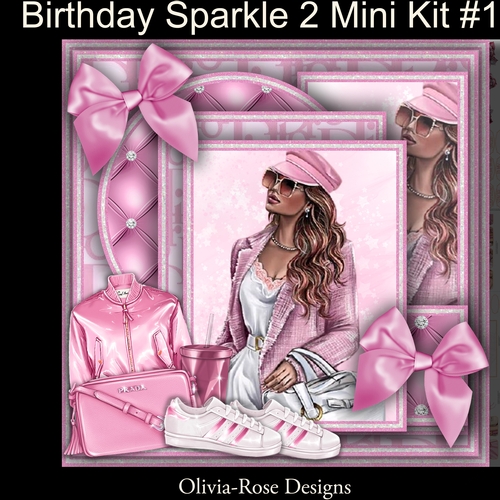 Birthday Sparkle 2 Mini Kit #1  NO DECOUPAGE** 