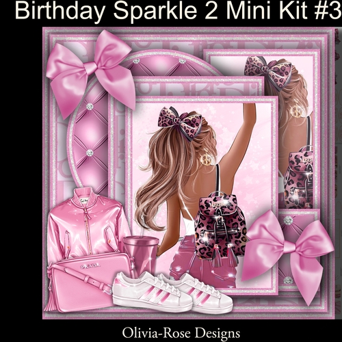 Birthday Sparkle 2 Mini Kit #3  NO DECOUPAGE** 