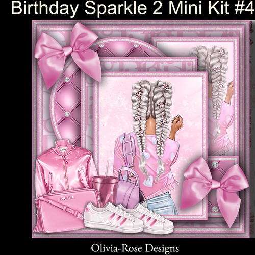Birthday Sparkle 2 Mini Kit #4  NO DECOUPAGE** 