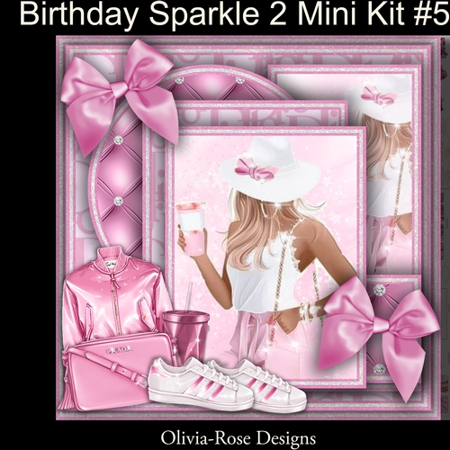 Birthday Sparkle 2 Mini Kit #5  NO DECOUPAGE** 