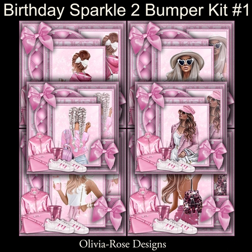 Birthday Sparkle 2 Bumper Kit #1  NO DECOUPAGE**  