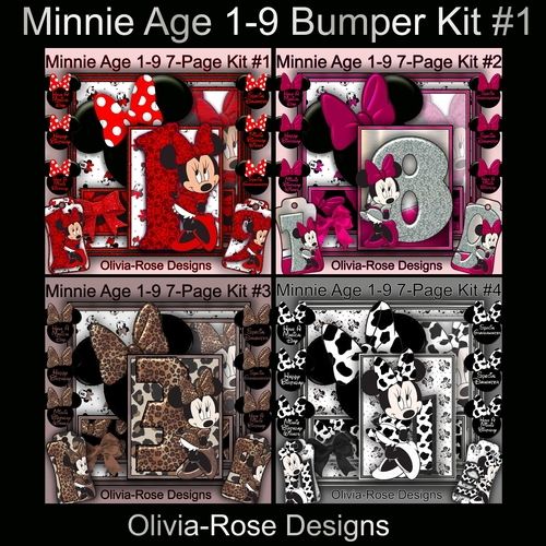 Minnie Mouse Bumper Kit #1  TOPPER  JUST MINNIE NOW INCLUDED**