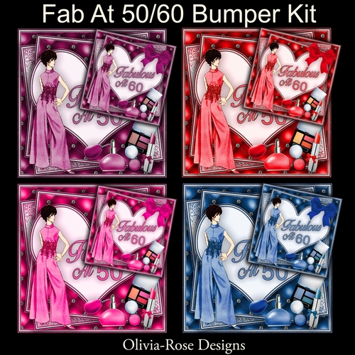 Fab At 50/60 Bumper Kit  includes 2 card fronts for 50 and 60**