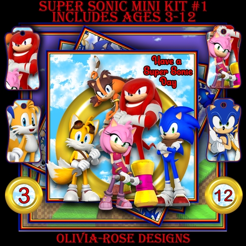 Super Sonic Mini Kit #1 Ages 3-12 included   CARD FRONT *