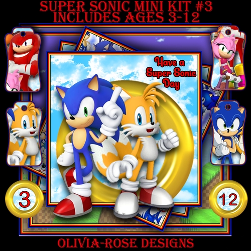 Super Sonic Mini Kit #3  Ages 3-12 included   CARD FRONT *