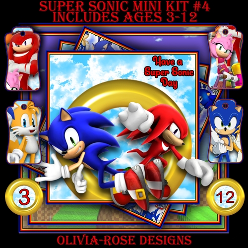 Super Sonic Mini Kit #4  Ages 3-12 included   CARD FRONT *
