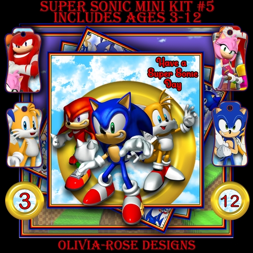 Super Sonic Mini Kit #5  Ages 3-12 included   CARD FRONT *