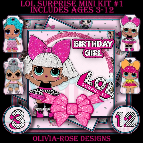 LOL Surprise Mini Kit #1  Ages 3-12 included   CARD FRONT *