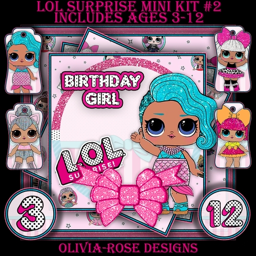 LOL Surprise Mini Kit #2  Ages 3-12 included   CARD FRONT *
