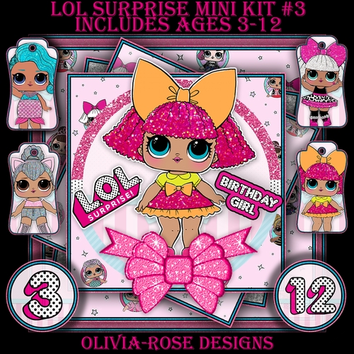 LOL Surprise Mini Kit #3  Ages 3-12 included   CARD FRONT *