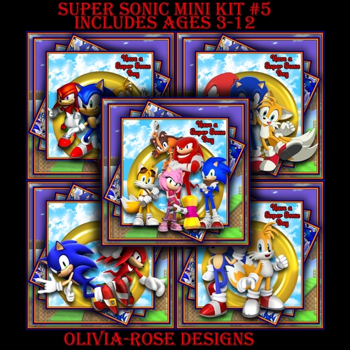 Super Sonic Bumper Kit #1  Ages 3-12 included   CARD FRONT *