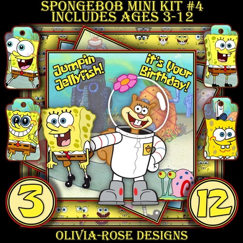Spongebob Mini Kit #4  Ages 3-12 included   CARD FRONT *