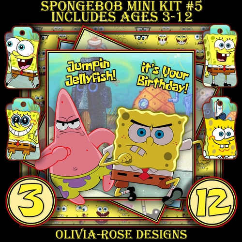 Spongebob Mini Kit #5  Ages 3-12 included   CARD FRONT *