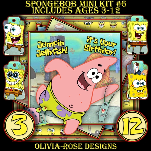 Spongebob Mini Kit #6  Ages 3-12 included   CARD FRONT *