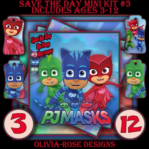 Save The Day Mini Kit #3  Ages 3-12 included   CARD FRONT *