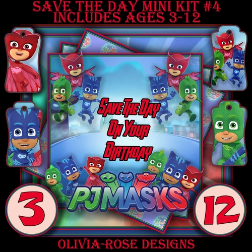 Save The Day Mini Kit #4  Ages 3-12 included   CARD FRONT *