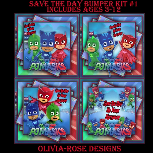 Save The Day Bumper Kit #1  Ages 3-12 included   CARD FRONT *
