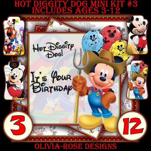 Hot Diggity Dog Mini Kit #3   CARD FRONT *