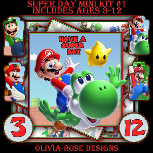 Super Day Mini Kit #1   CARD FRONT *