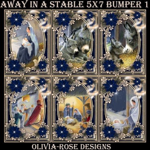 Away in A Stable 5X7 Bumper Kit #1  1 