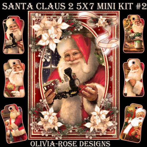 Santa Claus 2 5X7 Mini Kit #2  1 