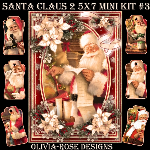 Santa Claus 2 5X7 Mini Kit #3  1 