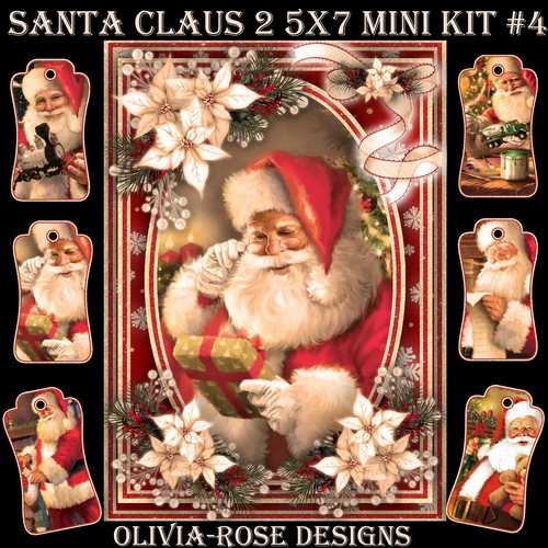 Santa Claus 2 5X7 Mini Kit #4  1 