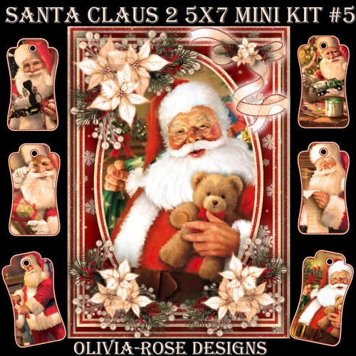 Santa Claus 2 5X7 Mini Kit #5  1 