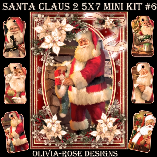 Santa Claus 2 5X7 Mini Kit #6  1 