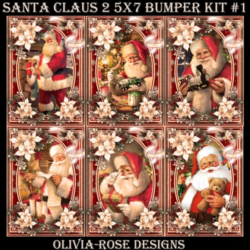Santa Claus 2 5X7 Bumper Kit #1  1 