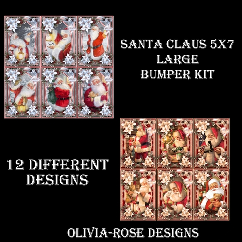 Santa Claus 1 & 2 5X7  Large Bumper Kit #1