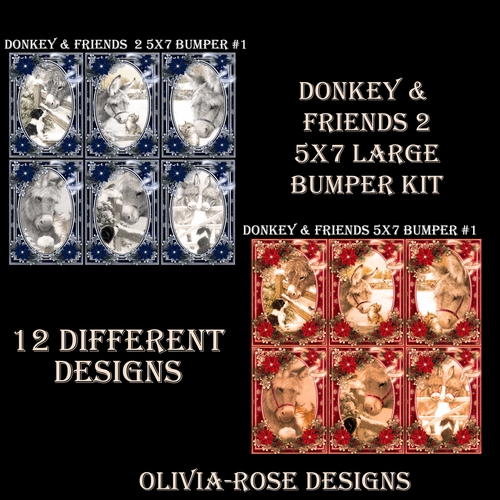Donkey & Friends 5X7 1 & 2 large Bumper Kit #1   