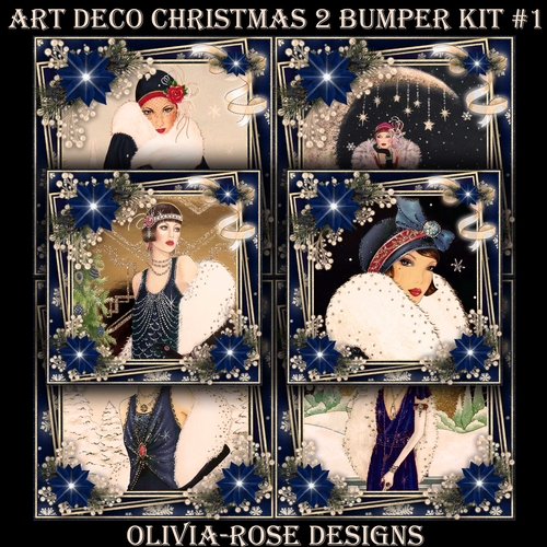 Art Deco Christmas 2 Bumper Kit #1  