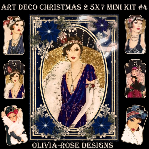 Art Deco Christmas 2  5X7  Mini Kit #4