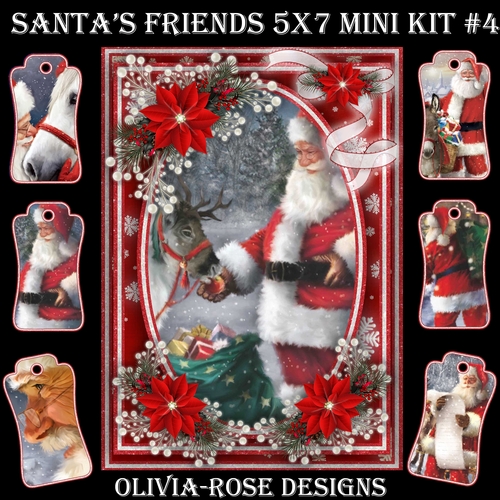 Santas Friends 5X7  Mini Kit #4