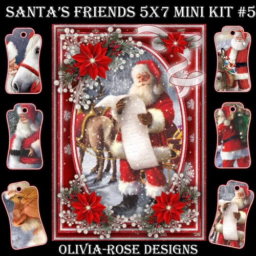 Santas Friends 5X7  Mini Kit #5