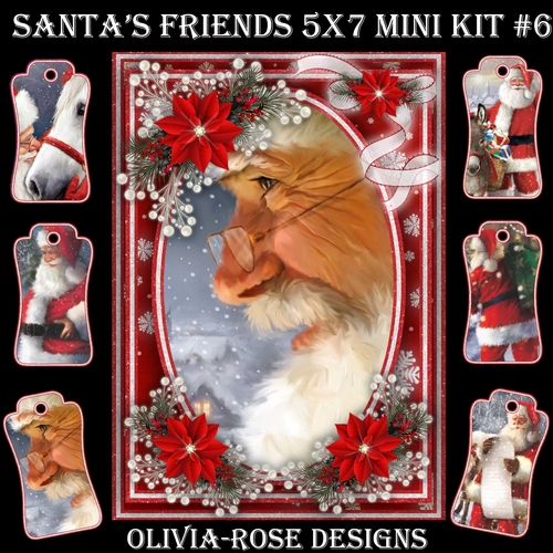 Santas Friends 5X7  Mini Kit #6