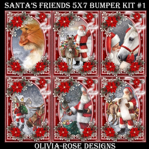 Santas Friends 5X7 Bumper Kit #1 1  