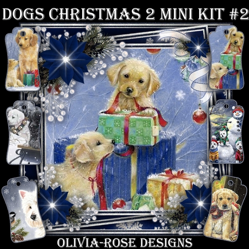 Dogs Christmas 2 Mini Kit #2   