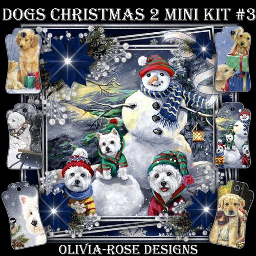 Dogs Christmas 2 Mini Kit #3   