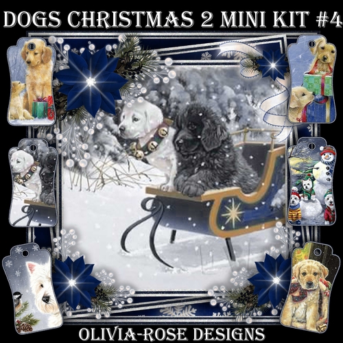 Dogs Christmas 2 Mini Kit #4   