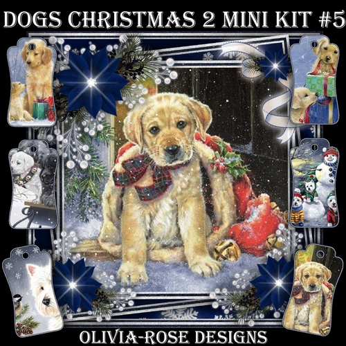 Dogs Christmas 2 Mini Kit #5   