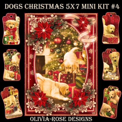 Dogs Christmas 5X7  Mini Kit #4
