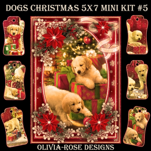 Dogs Christmas 5X7  Mini Kit #5