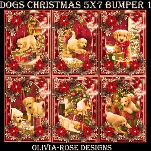 Dogs Christmas 5X7 Bumper Kit #1 