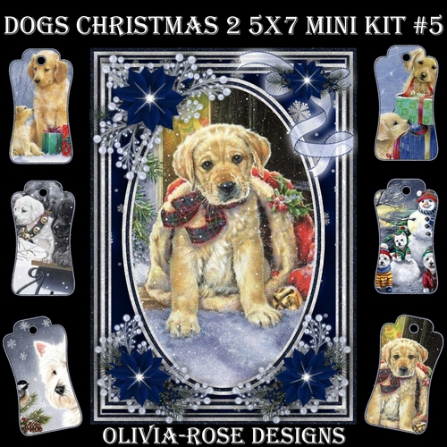 Dogs Christmas 2 5X7  Mini Kit #5
