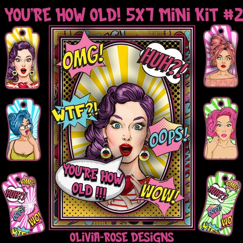 Youre How Old! 5X7 Mini Kit #2