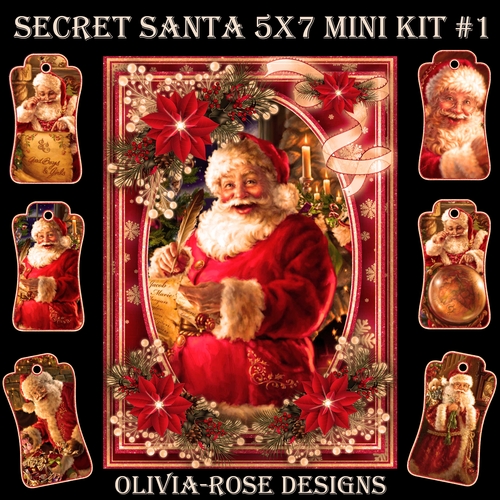 Secret Santa 5X7  Mini Kit #1