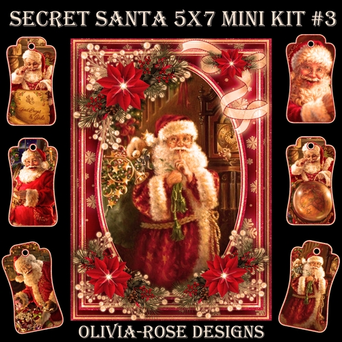 Secret Santa 5X7  Mini Kit #3