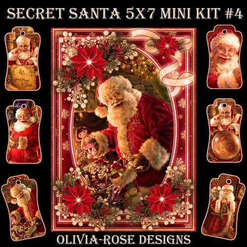 Secret Santa 5X7  Mini Kit #4